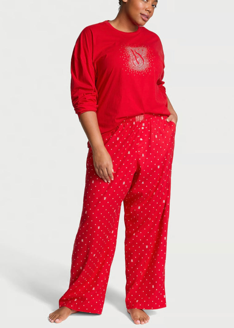 Pijama VS rojo algodon