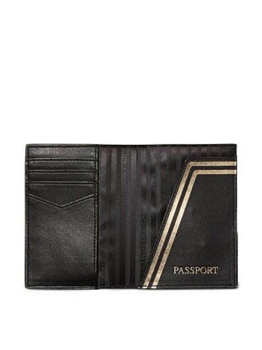 Portapasaporte Negro monograma