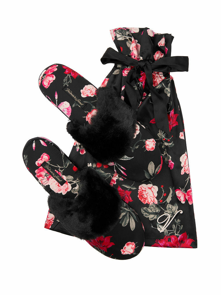 Pantuflas Floreadas Satin